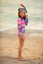 Load image into Gallery viewer, Girls Long Sleeve one piece - Pink Paradise