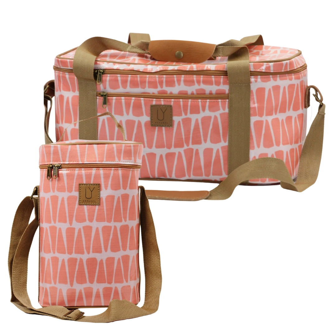Cracked Earth Coral Wine Cooler & Picnic Cooler