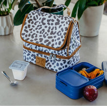 Load image into Gallery viewer, Thandana insulated thermal cooler with lunch snacks in the foreground. Perfect for school.