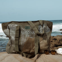 Load image into Gallery viewer, Large Olive Meshie Beach Bag - Confetti