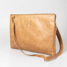 Load image into Gallery viewer, Thandana genuine hazelnut leather laptop sleeve