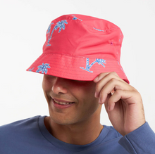 Load image into Gallery viewer, Breazies bucket hat palm coral
