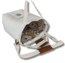 Load image into Gallery viewer, Beach Bums white insulated material tote cooler bag