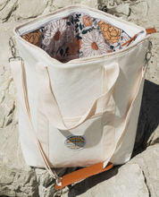 Load image into Gallery viewer, Beach Bums white insulated material tote cooler bag