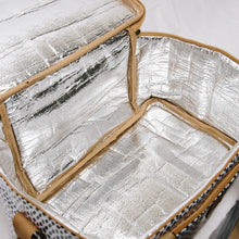 Load image into Gallery viewer, Open view of insulated IY Apparel Courtney Cooler Bag picnic bag