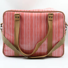 Load image into Gallery viewer, Back view of pink IY Apparel Overnight bag