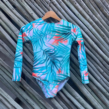 Load image into Gallery viewer, Girls Long Sleeve one piece - Turquoise Sunrise