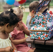 Load image into Gallery viewer, Thandana thermal cooler being used on the playground during kids lunch. Great for keeping snacks and lunch cool and fresh. Cute prints.