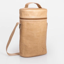 Load image into Gallery viewer, Wine Cooler Double Carry - Hazelnut Leather