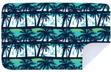 Load image into Gallery viewer, Bobums UAE Microfibre beach towel with Blue Palms Kids design