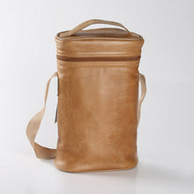 Load image into Gallery viewer, Wine Cooler Double Carry - Hazelnut Leather