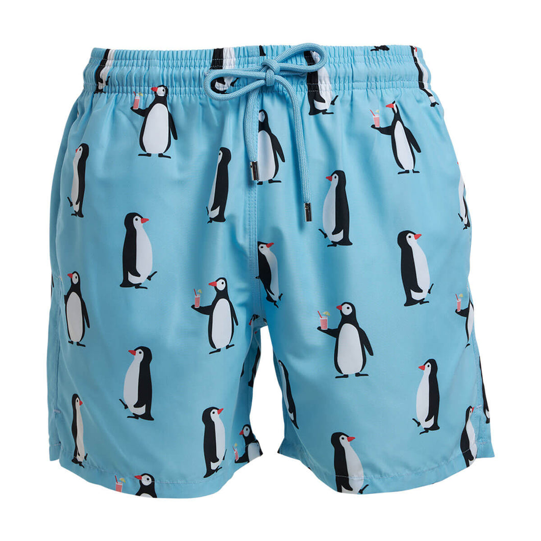 Adult Swim Shorts  - Penguins | Baby Blue
