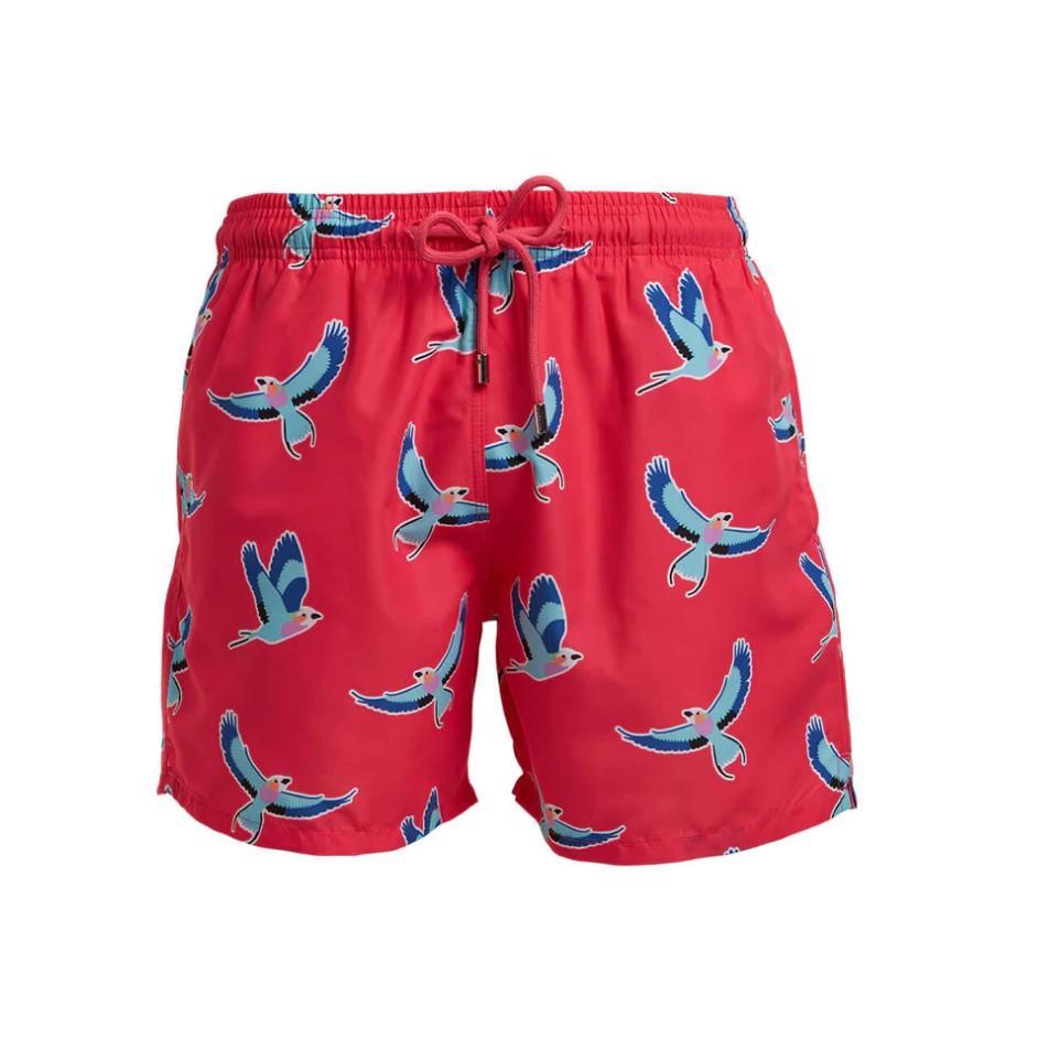 Kids Swim Shorts - Lilac Breasted Roller | Coral