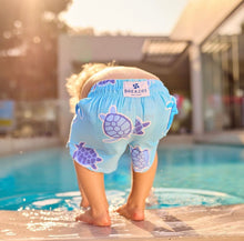 Load image into Gallery viewer, Kids Swim Shorts - Turtles | Baby Blue
