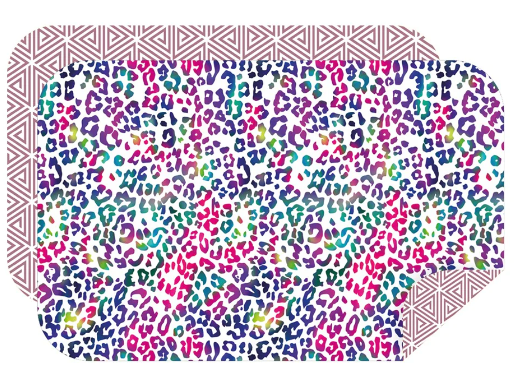 Extra Large Double Sided Towel - Rainbow Animal Print