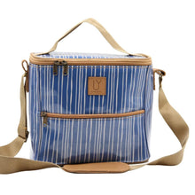 Load image into Gallery viewer, IY Apparel navy stripe lunch cooler
