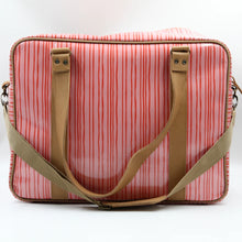 Load image into Gallery viewer, Back view of pink IY Apparel Overnight bag
