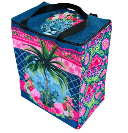 Bright Pink and Blue, Palm Tree, Soft insulated cooler bag from Macaroon, South Africa