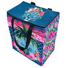 Load image into Gallery viewer, Bright Pink and Blue, Palm Tree, Soft insulated cooler bag from Macaroon, South Africa
