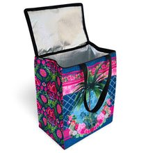 Load image into Gallery viewer, Bright Pink and Blue, Palm Tree, Soft insulated cooler bag from Macaroon, South Africa
