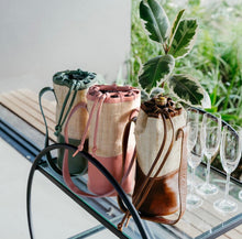 Load image into Gallery viewer, Banana Leaf Wine Cooler - Coral Leather
