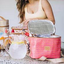 Load image into Gallery viewer, Double Decker Cooler Bag - Laminated Fabric Reef Preppy

