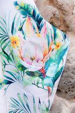 Load image into Gallery viewer, Close up of Bobums UAE Microfibre beach towel with Pink Mink design
