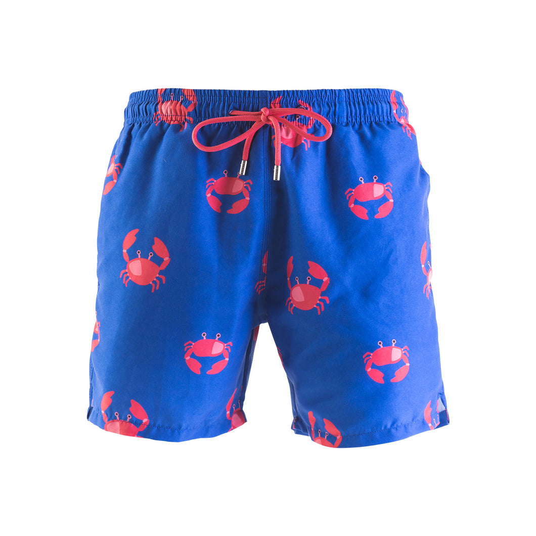Kids Swim Shorts - Crabs | Blue