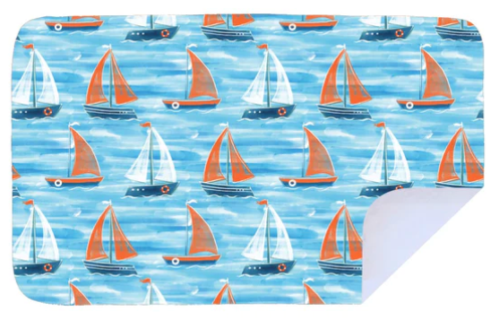 Kids Large Towel - Sailing Boats